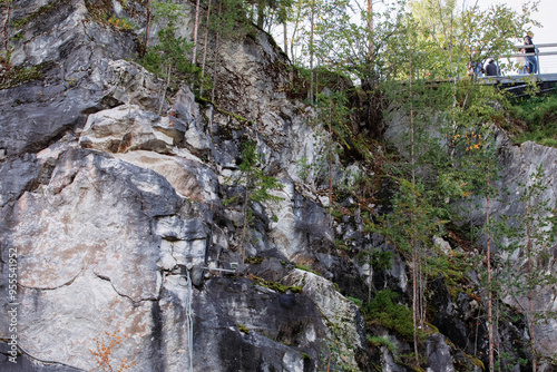 Mountain Park Ruskeala Marble Quarry, Karelia, marble, nature. photo