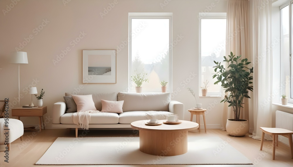 Fototapeta premium Photo interior modern design room 3d illustration