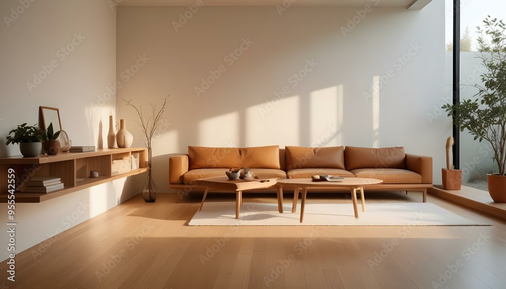 Fototapeta premium Photo interior modern design room 3d illustration