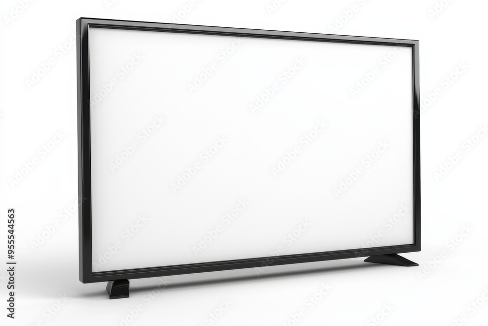 TV screen mockup on isolated background created with Generative AI TV screen mockup on isolated background created with Generative AI