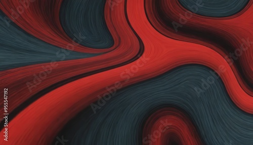 Abstract red and blue wavy lines creating a flowing and dynamic pattern.