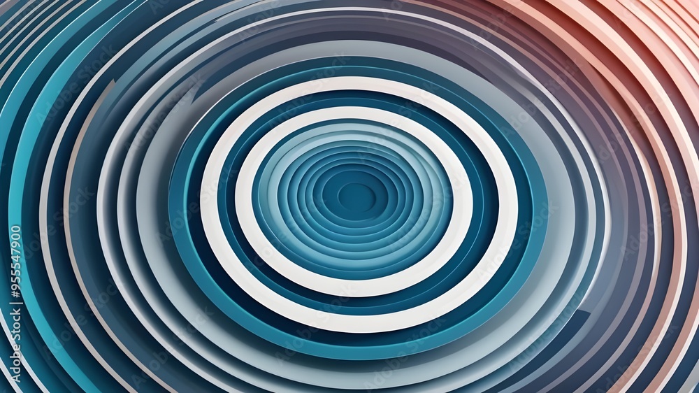 Abstract Circular Waves with Gradient-Filled background, Concentric Circles Emanating from a Central Point Abstract Circular Waves with Gradient-Filled background, Concentric Circles Emanating from a Central Point