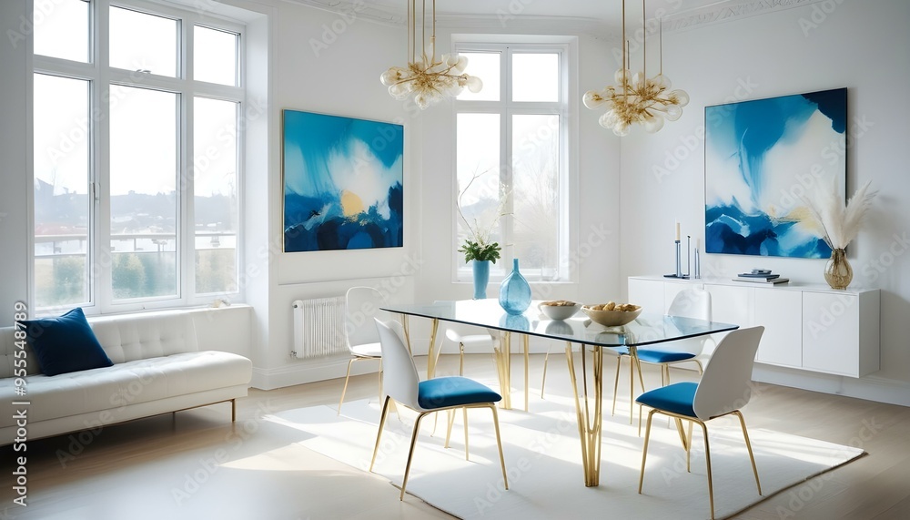 Fototapeta premium Photo interior modern design room 3d illustration