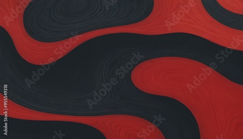 Abstract red and black wave background with a swirling, organic, and textured pattern.