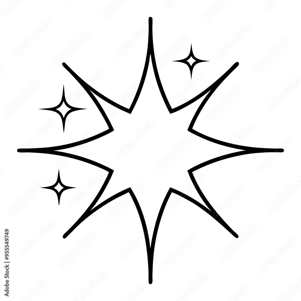 Obraz premium Sparkling Art Vector Icon
