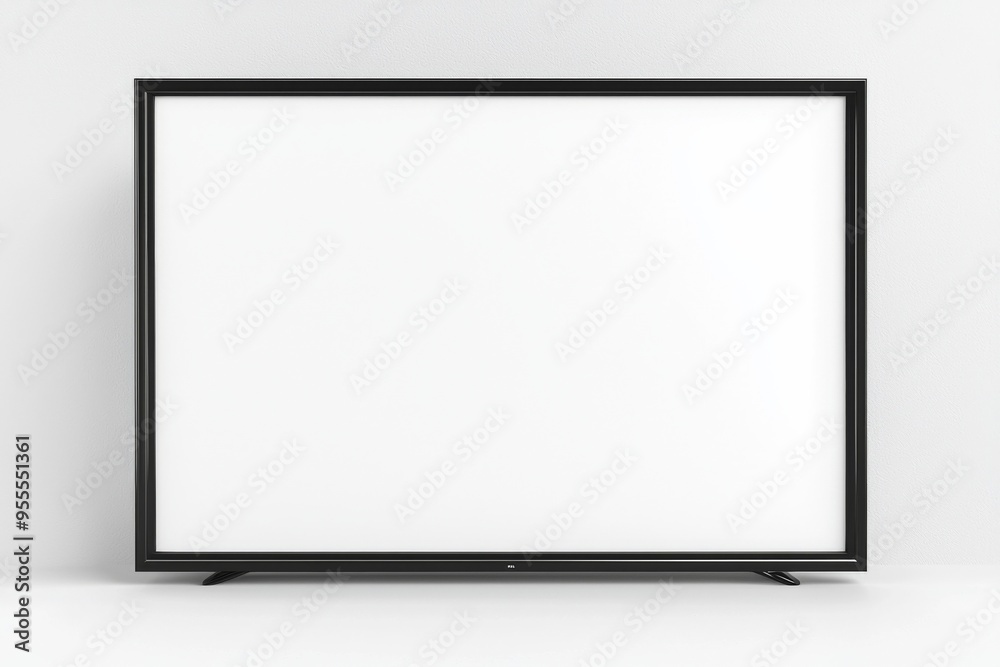 TV screen mockup on isolated background created with Generative AI TV screen mockup on isolated background created with Generative AI