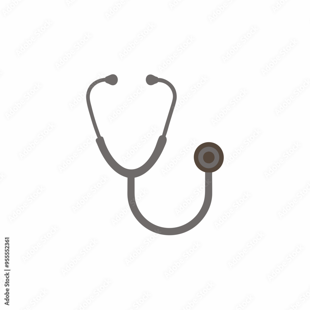 Stethoscope Icon on White Background – Vector Art Stethoscope Icon on White Background – Vector Art