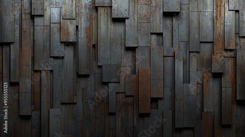 Grisly rustic grungy pattern background with metal scrape top view photo