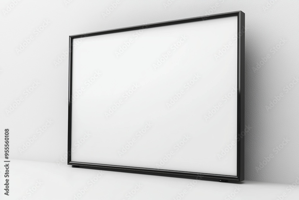 TV screen mockup on isolated background created with Generative AI TV screen mockup on isolated background created with Generative AI