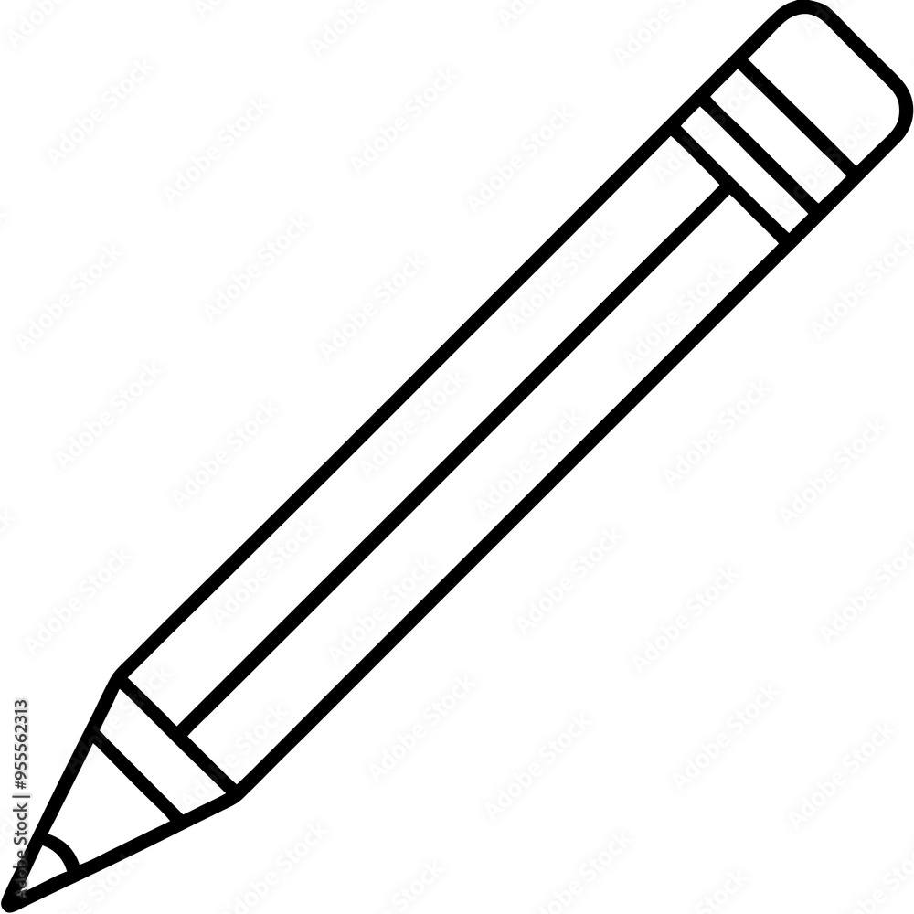 Vector Art Pencil Icon in Serious Style Vector Art Pencil Icon in Serious Style