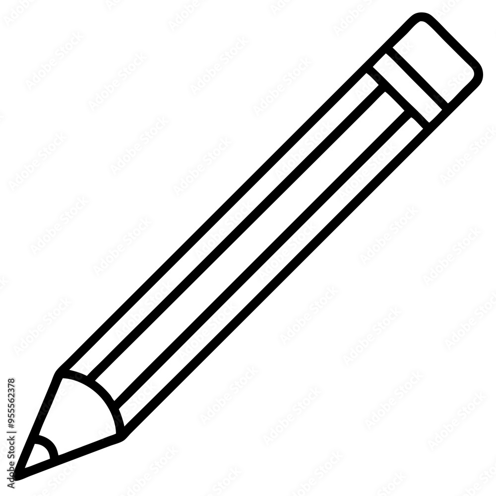 Vector Art Pencil Icon in Serious Style Vector Art Pencil Icon in Serious Style
