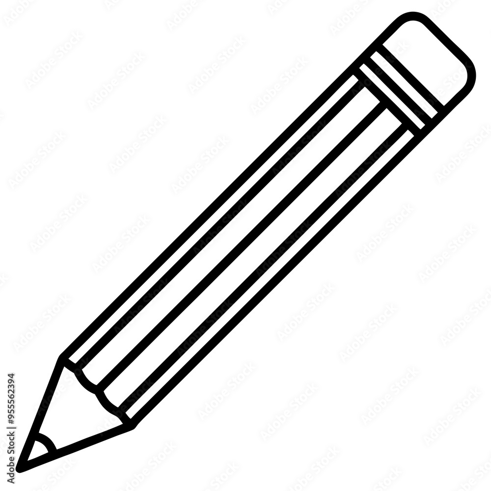 Vector Art Pencil Icon in Serious Style Vector Art Pencil Icon in Serious Style