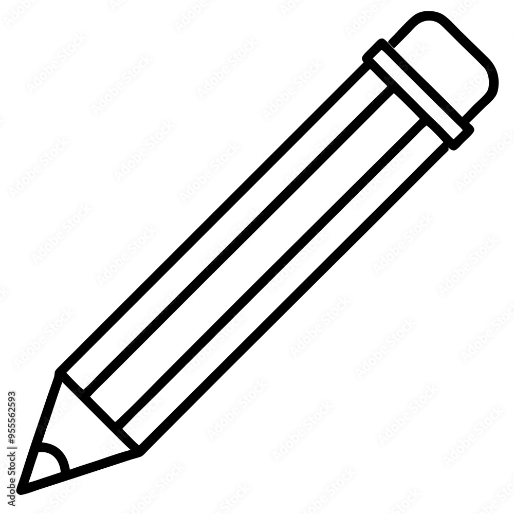 Vector Art Pencil Icon in Serious Style Vector Art Pencil Icon in Serious Style