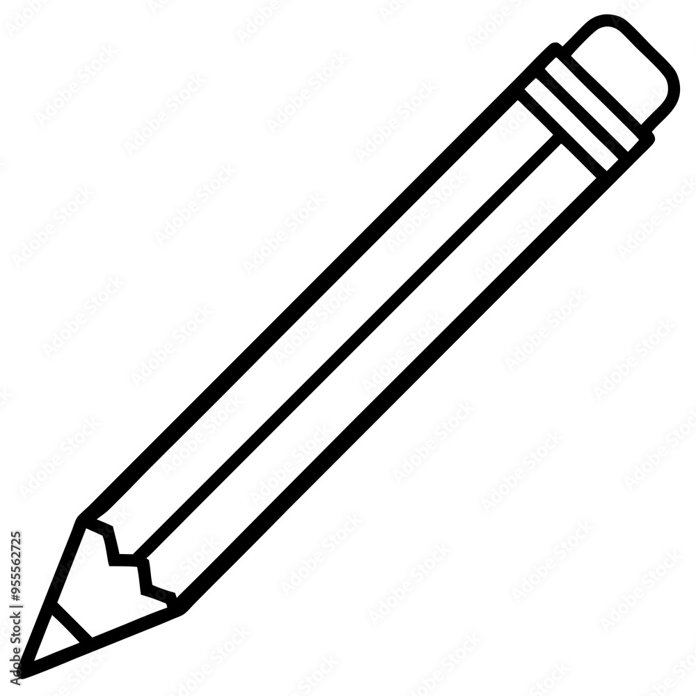 Vector Art Pencil Icon in Serious Style Vector Art Pencil Icon in Serious Style