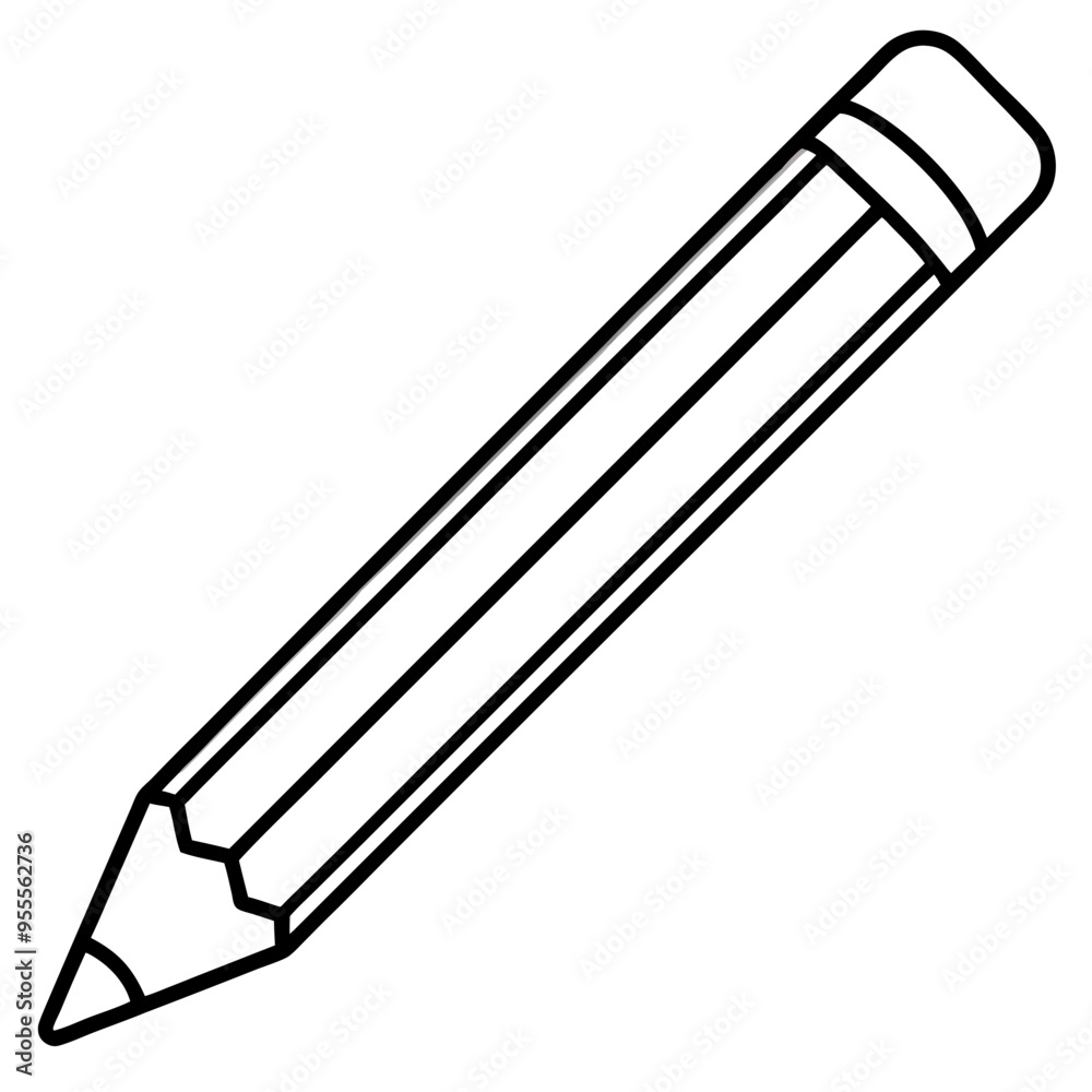Vector Art Pencil Icon in Serious Style Vector Art Pencil Icon in Serious Style