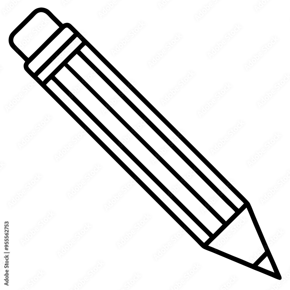 Vector Art Pencil Icon in Serious Style Vector Art Pencil Icon in Serious Style