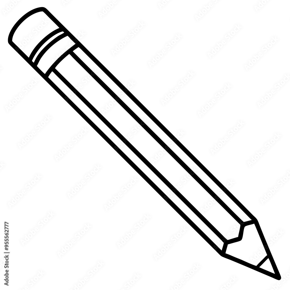 Vector Art Pencil Icon in Serious Style Vector Art Pencil Icon in Serious Style