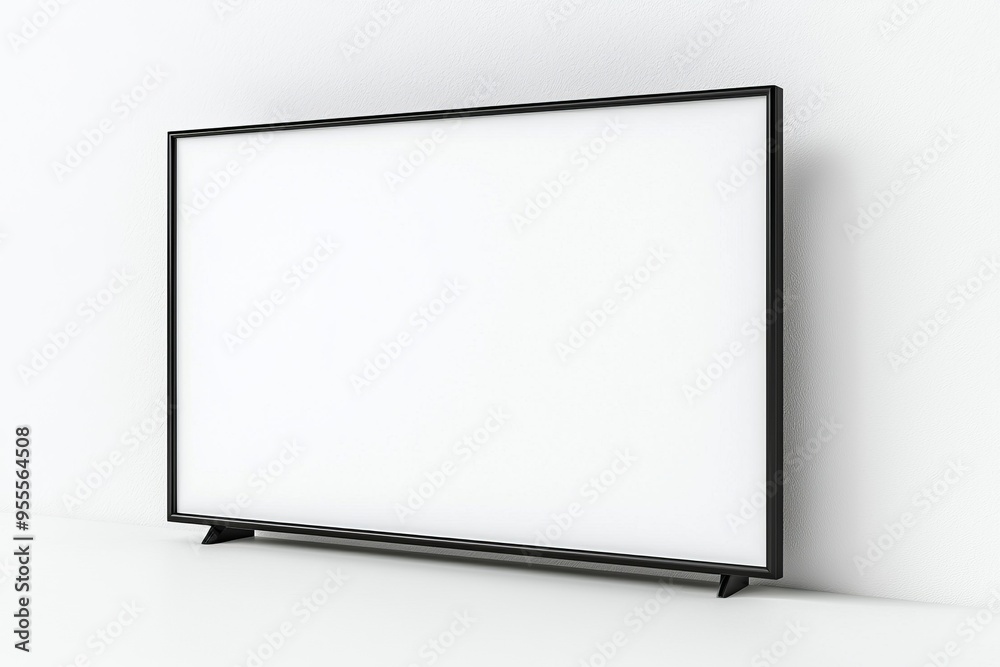 TV screen mockup on isolated background created with Generative AI TV screen mockup on isolated background created with Generative AI