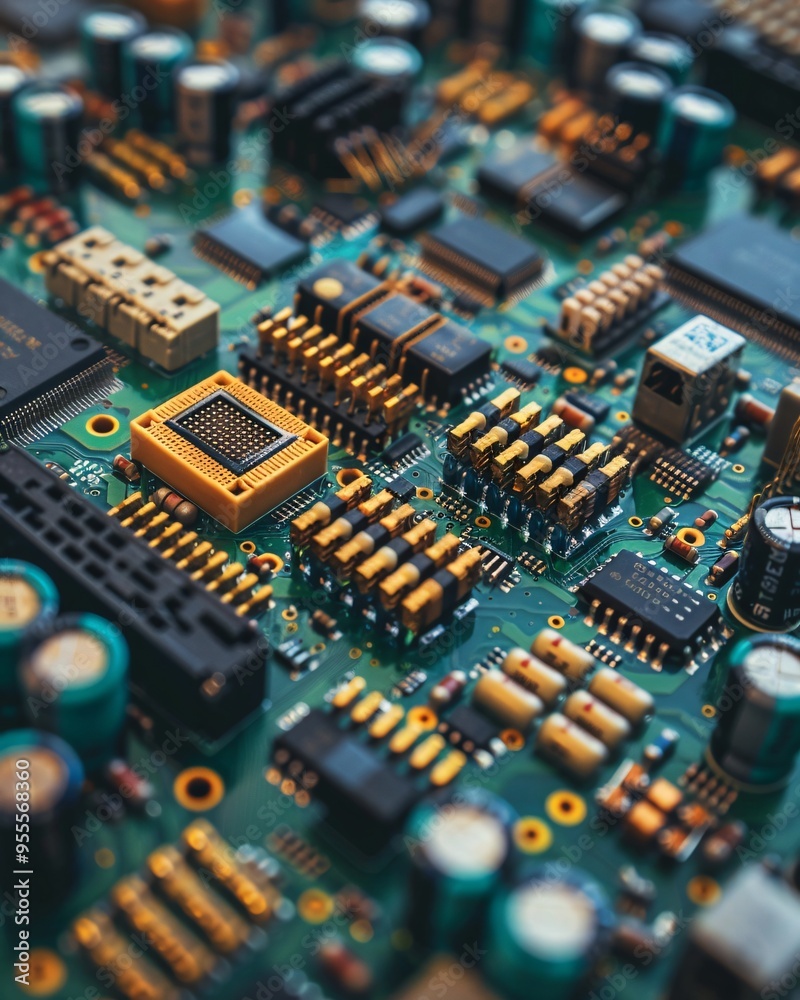 Close-up of electronic circuit board Close-up of electronic circuit board
