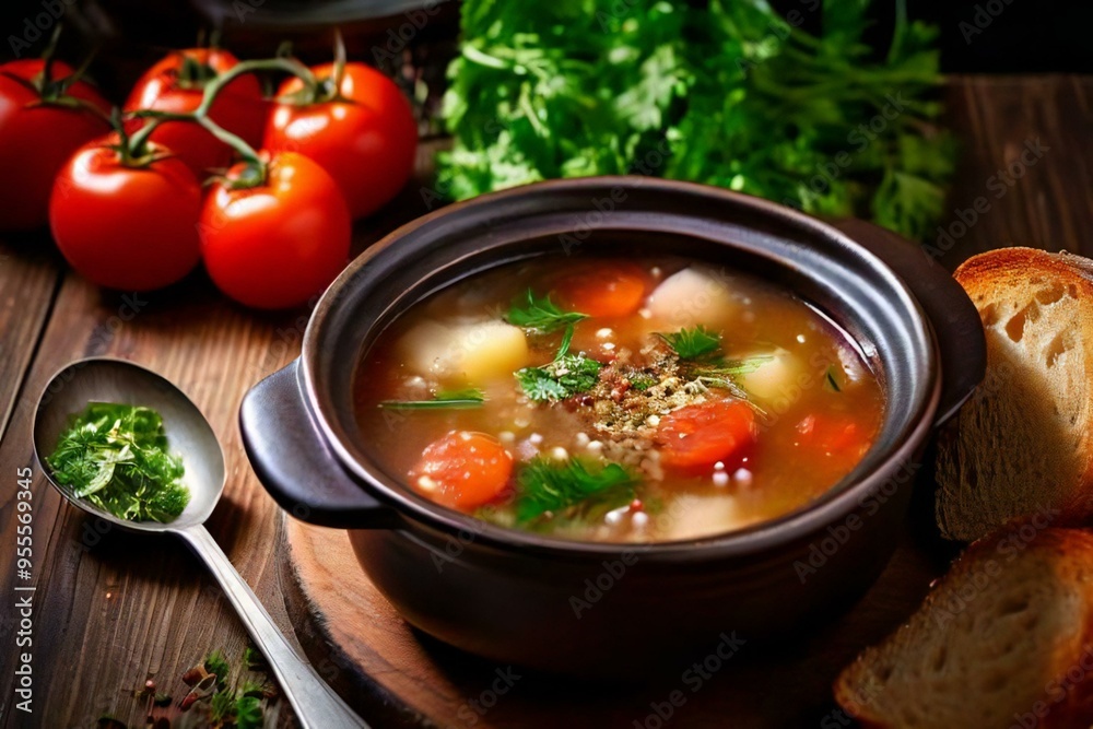 Steaming hot pot broths and raw ingredients to cook. Chinese cuisine and traditions Steaming hot pot broths and raw ingredients to cook. Chinese cuisine and traditions