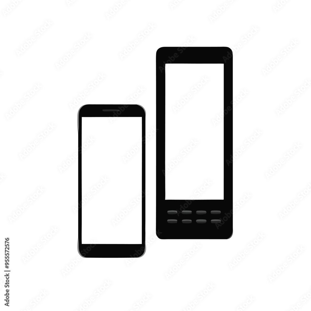 devices mobile phone vector silhouette clipart, isolated on white background devices mobile phone vector silhouette clipart, isolated on white background