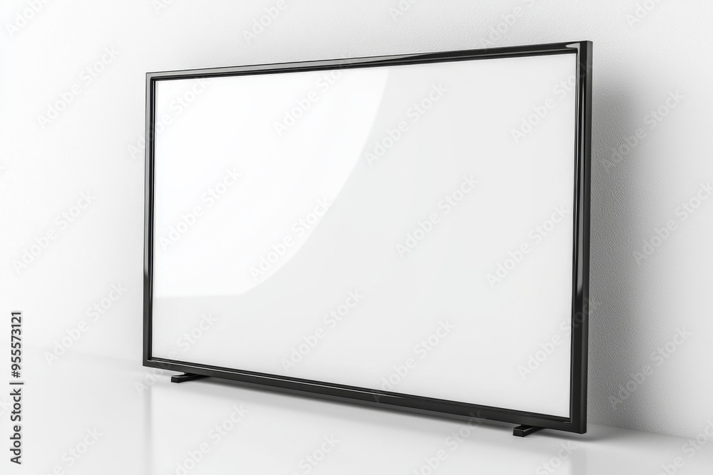 Fototapeta premium TV screen mockup on isolated background created with Generative AI