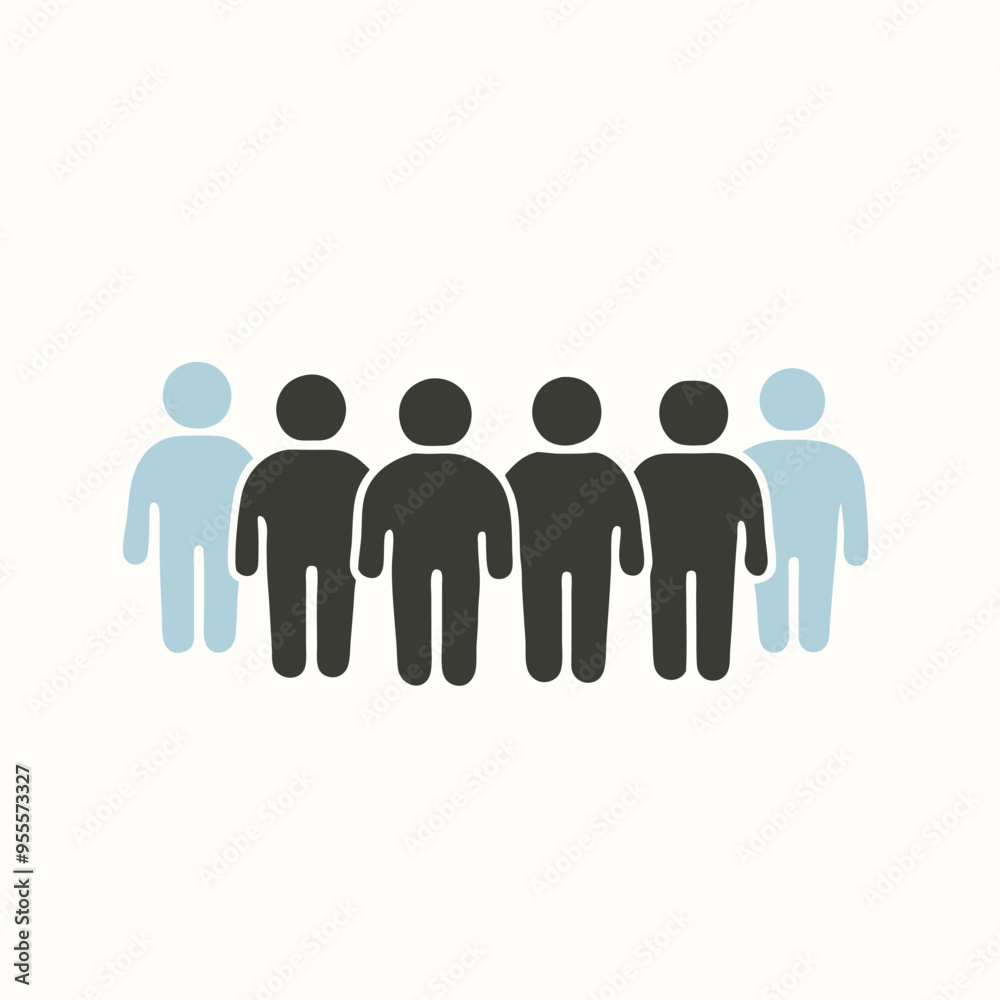 People icon. Group of people, vector silhouette clipart, isolated white background, People icon. Group of people, vector silhouette clipart, isolated white background,