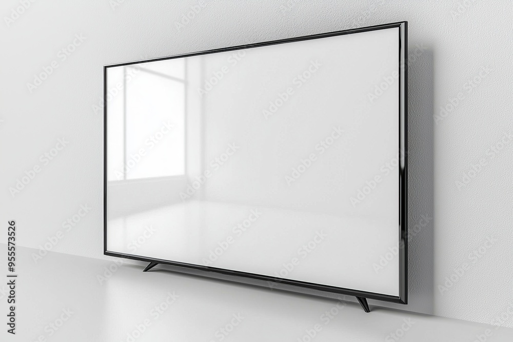 TV screen mockup on isolated background created with Generative AI TV screen mockup on isolated background created with Generative AI