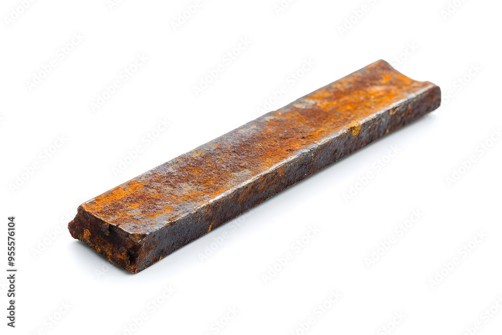 Piece of old rusty metal isolated on white background Piece of old rusty metal isolated on white background