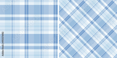 Fabric plaid check of tartan texture textile with a seamless vector pattern background. Set in cream colors for stylish poncho outfits.