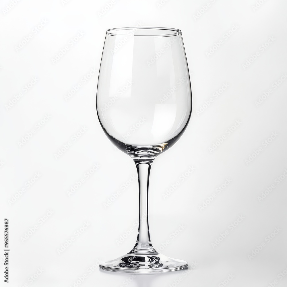 Elegant clear glass isolated on a white background perfect for showcasing beverages in a minimalist setting Elegant clear glass isolated on a white background perfect for showcasing beverages in a minimalist setting