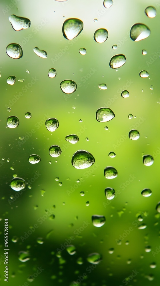 Water Drops, Rain, Dew on Green Background, Abstract Image, Texture, Pattern, Wallpaper, Cover and Screen of Smartphone, PC, Laptop, 9:16 and 16:9 Format Water Drops, Rain, Dew on Green Background, Abstract Image, Texture, Pattern, Wallpaper, Cover and Screen of Smartphone, PC, Laptop, 9:16 and 16:9 Format