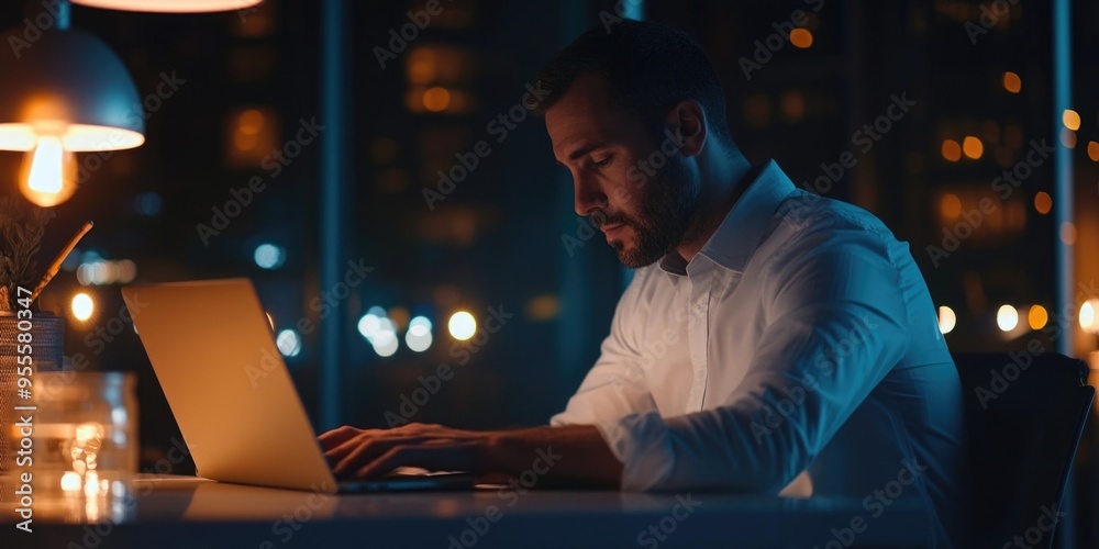 Working Professional at Night Working Professional at Night