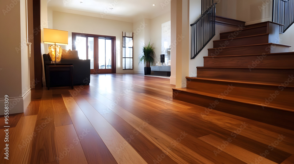 Modern empty room with parquet floor Modern empty room with parquet floor