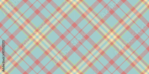 Close up textile background vector, paper texture seamless check. Glamor tartan pattern fabric plaid in light and red colors.