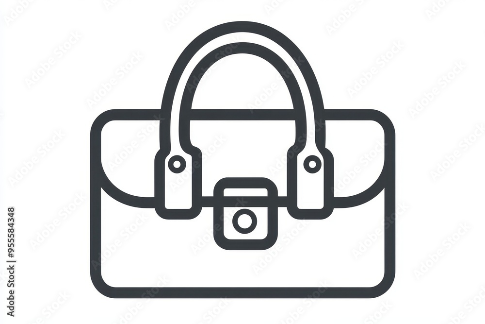 Stylish briefcase on a white background designed for professionals and daily commuters in 2023 Stylish briefcase on a white background designed for professionals and daily commuters in 2023