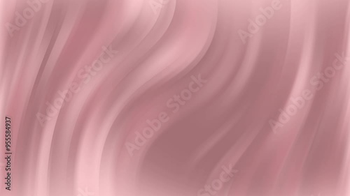 Abstract Flowing Wave Animation with Soft Pink and Ash Pastel Gradient Background in 4K