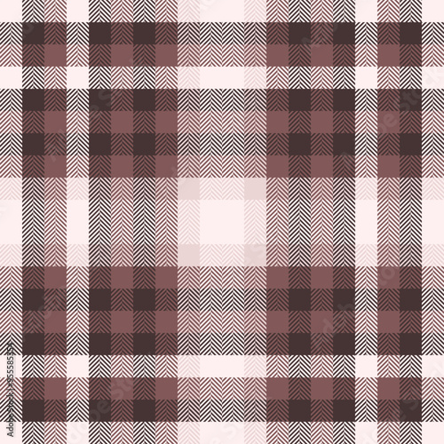 1940s check tartan plaid, decor pattern background vector. Indian textile texture seamless fabric in dark and red colors.