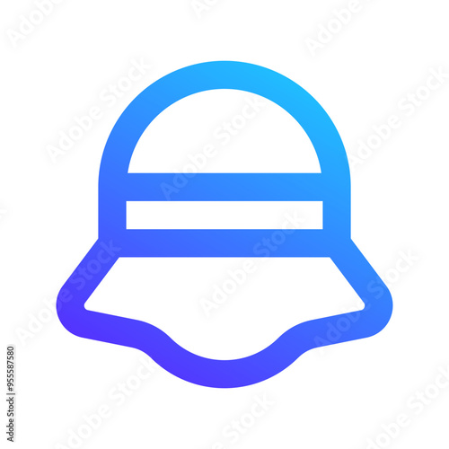 sun hat gradient icon