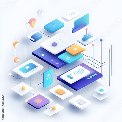 Minimalist and User Friendly UI Design with Soft Gradients and Organized Information Architecture