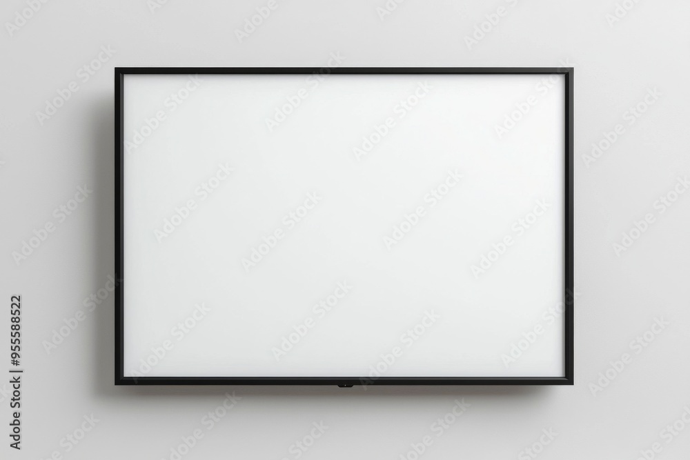 TV screen mockup on isolated background created with Generative AI TV screen mockup on isolated background created with Generative AI
