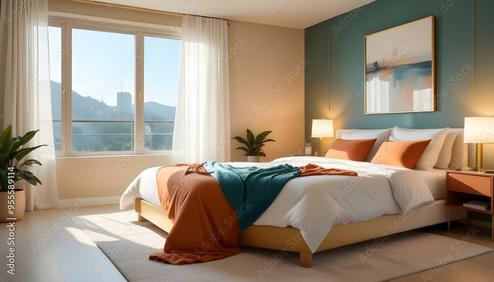 Photo interior modern design room 3d illustration Photo interior modern design room 3d illustration