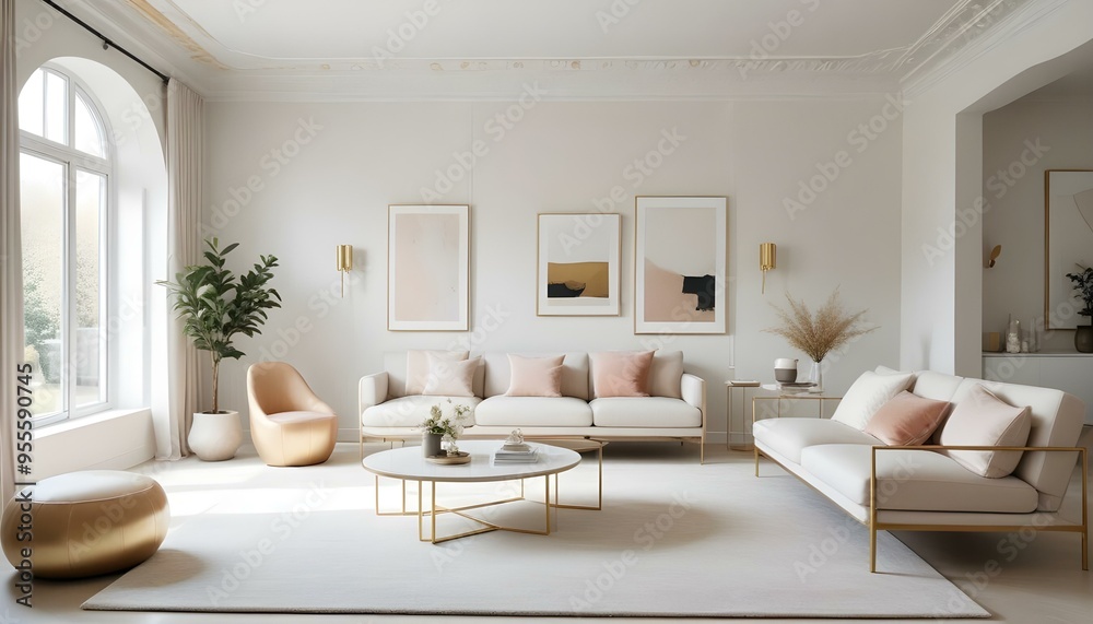 Photo interior modern design room 3d illustration Photo interior modern design room 3d illustration
