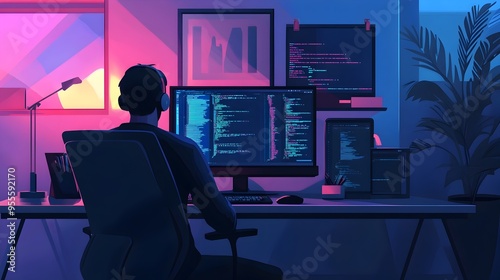 Seasoned Full Stack Engineer Expertly Integrating Cloud Based Technologies in Minimalist Workspace