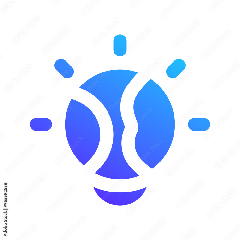Obraz premium eco bulb gradient fill icon