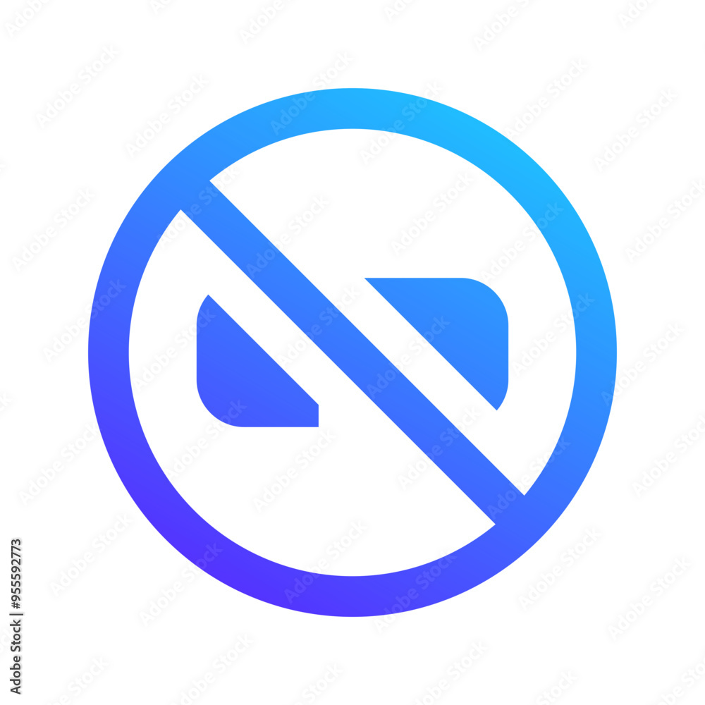 no smoking gradient fill icon no smoking gradient fill icon