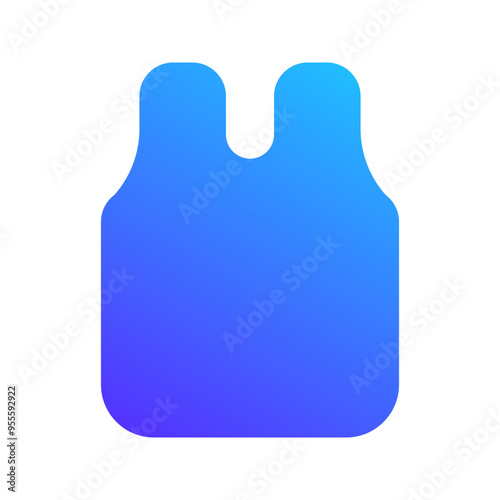 sleeveless shirt gradient fill icon