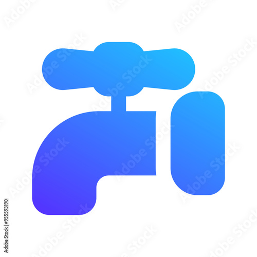water tap gradient fill icon