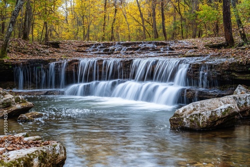 Cookeville Tennessee. Beautiful Waterfall at City Lake Natural Area, Tennessee
