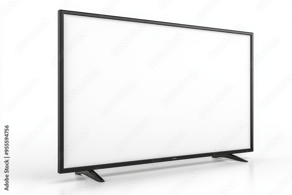 TV screen mockup on isolated background created with Generative AI TV screen mockup on isolated background created with Generative AI